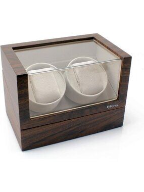 Elite Double Watch Winder - Ultra Quiet Motor, 12 Settings, Compatible with